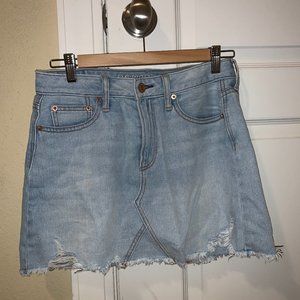 AEO Light Wash Jean Skirt